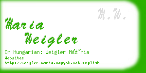 maria weigler business card